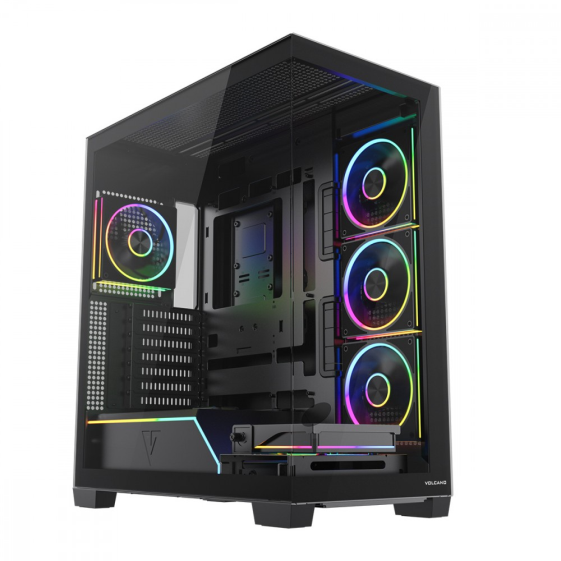 MODECOM Obudowa PC VOLCANO STELLAR PLUS ARGB MIDI 5F Czarna - AT-STELLAR-PLUS-5F-ARGB-10