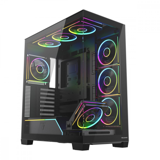 MODECOM Obudowa PC VOLCANO STELLAR PLUS ARGB MIDI 8F Czarna - AT-STELLAR-PLUS-8F-ARGB-10