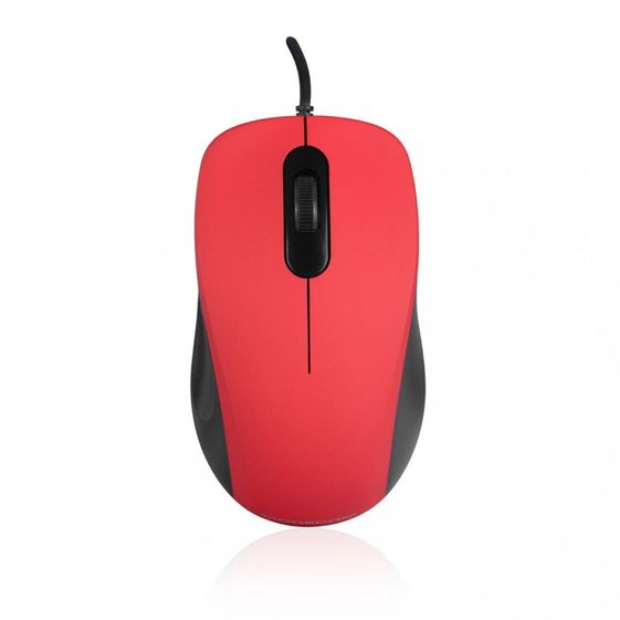 MODECOM M10S SILENT CZERWONA PRZEWODOWA MYSZ OPTYCZNA - M-MC-M10S-500