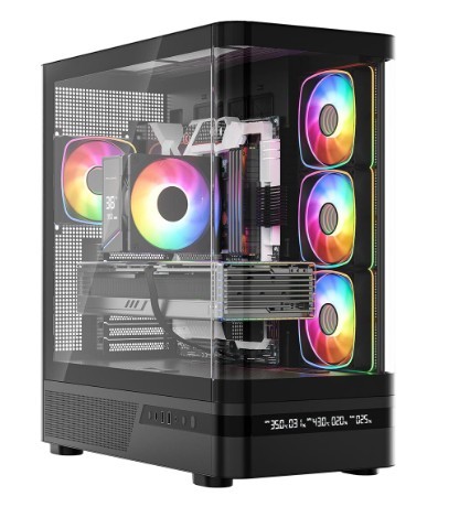 MODECOM Obudowa Volcano AQ200 ARGB MIDI BLACK - MC-A-AQ200-4FA-B