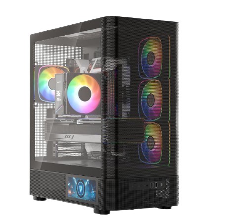 MODECOM Obudowa Volcano AQ400 ARGB MIDI BLACK - MC-A-AQ400-4FA-B