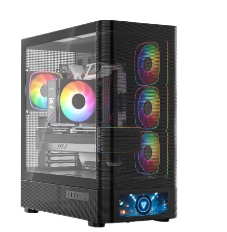 MODECOM Obudowa Volcano AQ500 ARGB MIDI BLACK - MC-A-AQ500-4FA-B
