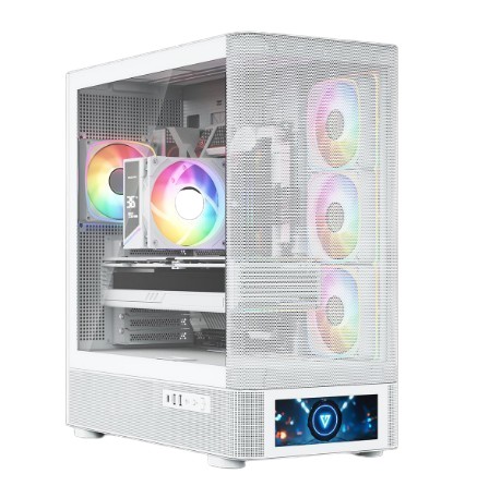 MODECOM Obudowa Volcano AQ500 ARGB MIDI WHITE - MC-A-AQ500-4FA-W