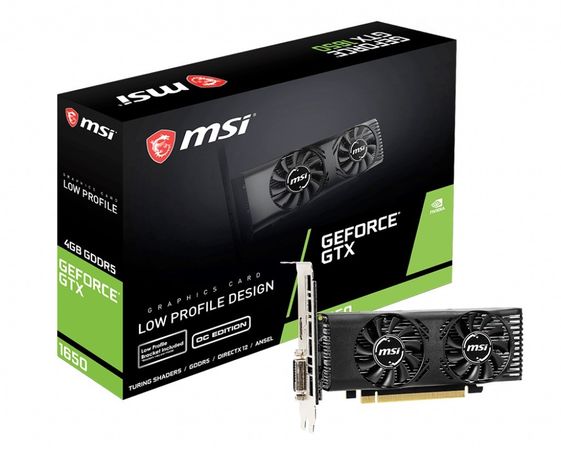 MSI Karta graficzna GeForce GTX 1650 4GT LP OC 4G 128BIT GDDR5 HDMI/DVI-D - GeForce GTX 1650 4GT LP OC