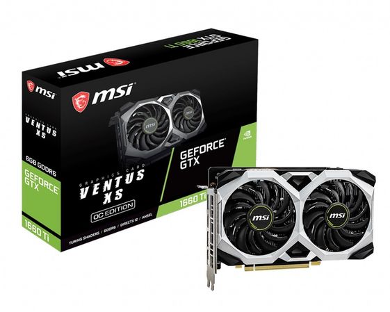 MSI Karta graficzna GeForce GTX 1660 Ti VENTUS XS 6GB OC 192BIT GDDR6 3DP/HDMI - GeForce GTX 1660 Ti VENTUS XS 6G OC