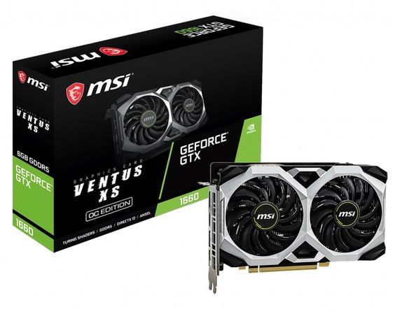 MSI Karta graficzna GeForce GTX 1660 VENTUS XS 6G OC 192BIT DDR5 3DP/HDMI - GeForce GTX 1660 VENTUS XS 6G OC