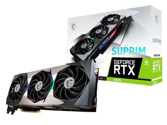 MSI Karta graficzna RTX 3070 SUPRIM 8GB GDDR6 256bit 3DP/HDMI  - GeForce RTX 3070 SUPRIM 8G