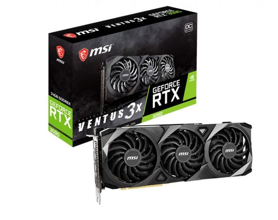 MSI Karta graficzna GeForce RTX 3090 VENTUS 3X OC 24GB GDDR6X 384bit 3DP/HDMI - GeForce RTX 3090 VENTUS 3X 24G OC