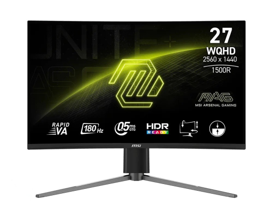 MSI Monitor  MAG 27CQ6PF    27 cali/LED/QHD/Zakrzywiony/180Hz/Czarny - MAG 27CQ6PF