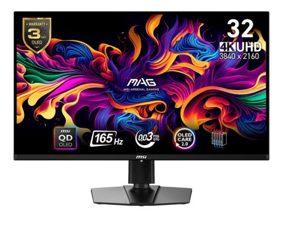 MSI Monitor MAG 321UP QD-OLED 31.5 cala UHD/LED/Flat/165Hz/czarny - MAG 321UP QD-OLED