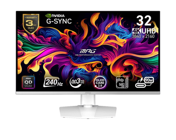 MSI Monitor MPG 321URXW QD-OLED 31.5''/LED/UHD/Flat/240Hz/Black  - MPG 321URXW QD-OLED