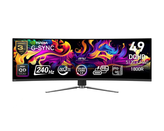 MSI Monitor MPG 491CQPX QD-OLED LED/QD-LED/Zakrzywiony/240Hz/49 cali/Czarny - MPG 491CQPX QD-OLED
