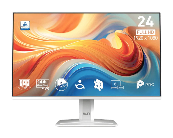 MSI Monitor PRO MP243W E14 23.8 cala LED/FHD/FLAT/144Hz/biały - PRO MP243W E14