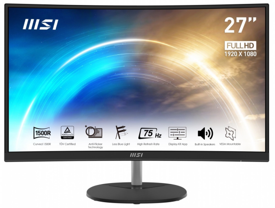 MSI Monitor PRO MP271CA  27 cali FHD/75Hz/1ms/Zakrzywiony - PRO MP271CA