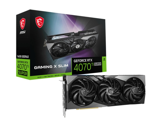 MSI Karta graficzna GeForce RTX 4070 Ti SUPER 16G GAMING X SLIM GDDRX6 192bit - RTX 4070 Ti SUPER 16G GAMING X SLIM