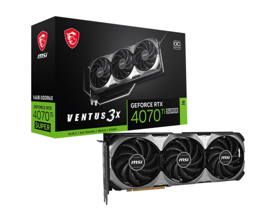 MSI Karta graficzna GeForce RTX 4070 Ti SUPER 16G VENTUS 3X OC GDDRX6 256bit - RTX 4070 Ti SUPER 16G VENTUS 3X OC