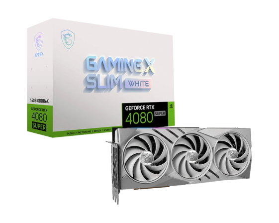 MSI Karta graficzna GeForce RTX 4080 SUPER 16GB GAMING X SLIM GDDR6X 256bit biała - RTX 4080 SUPER 16G GAMING X SLIM WHITE