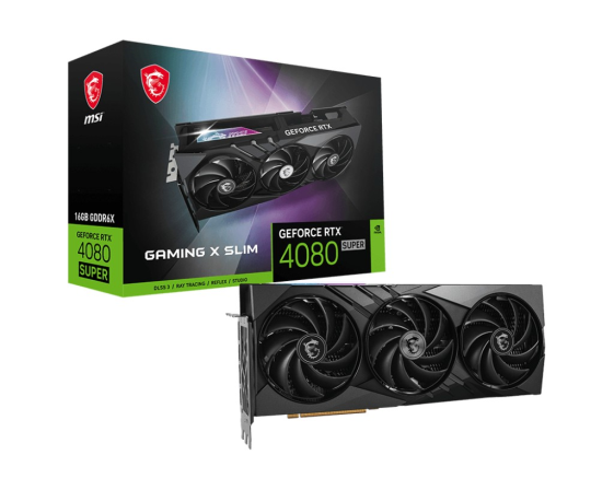 MSI Karta graficzna GeForce RTX 4080 SUPER 16GB GAMING X SLIM GDDR6X 256bit - RTX 4080 SUPER 16G GAMING X SLIM