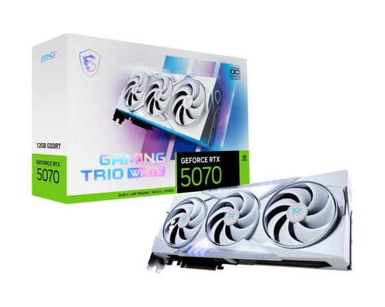 MSI Karta graficzna GeForce RTX 5070 12G GAMING TRIO OC WHITE GDDR7 192bit - RTX 5070 12G GAMING TRIO OC WHITE