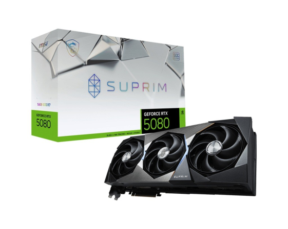 MSI Karta graficzna GeForce RTX 5080 SUPRIM SOC 16G GDDR7 256bit 3DP/HDMI - RTX 5080 16G SUPRIM SOC