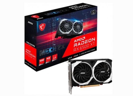 MSI Karta graficzna RX 6500 XT MECH 2X OC 4GB 64bit GDDR6 DP/HDMI  - Radeon RX 6500 XT MECH 2X 4G OC