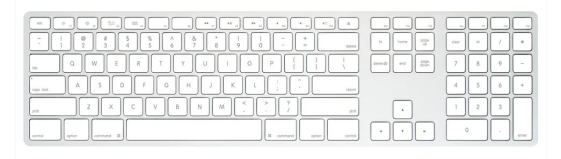 MATIAS Klawiatura bezprzewodowa - aluminiowa Mac dongle USB-C Silver  - FK418DCS-UK