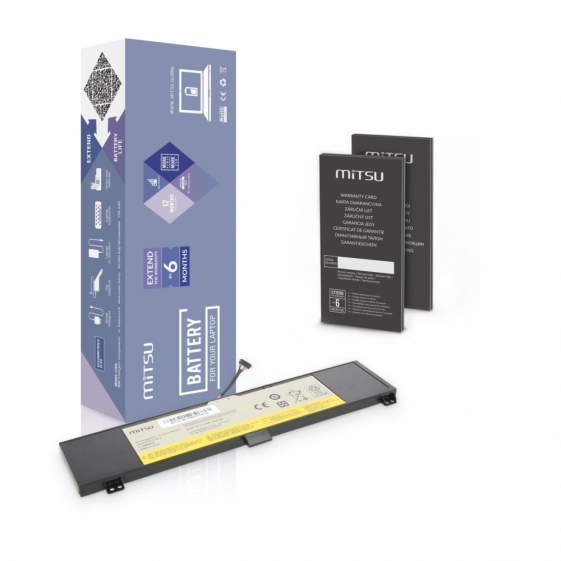 MITSU Bateria do Lenovo Y50/70/80 6400mAh(47Wh) 7.4-7.6 V  - 5BM324-BC/LE-Y50-70