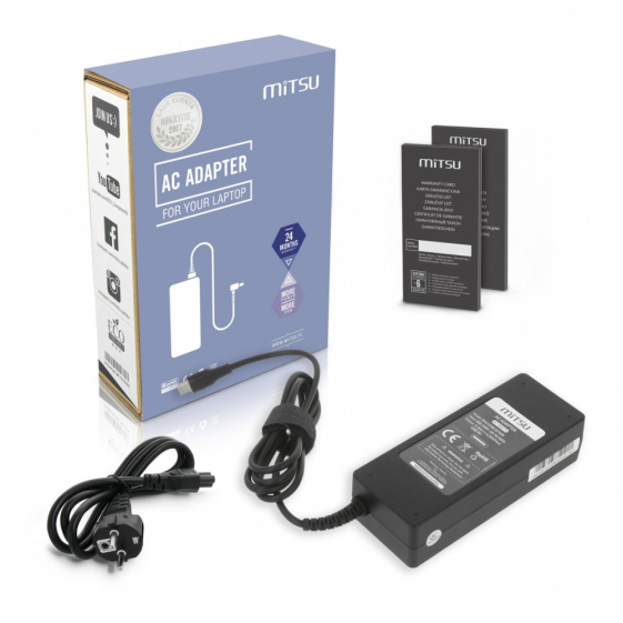 MITSU Zasilacz ładowarka do laptopa 87W USB-C 5V-9V-12V-15V/3A, 20V/3.25A, 20.2V/4.3A PD - ZM/USBC87WB