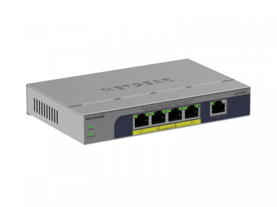 NETGEAR Przełącznik niezarządzalny 5 portów Gigabit Ethernet W/POE+ - GS105P-300EUS