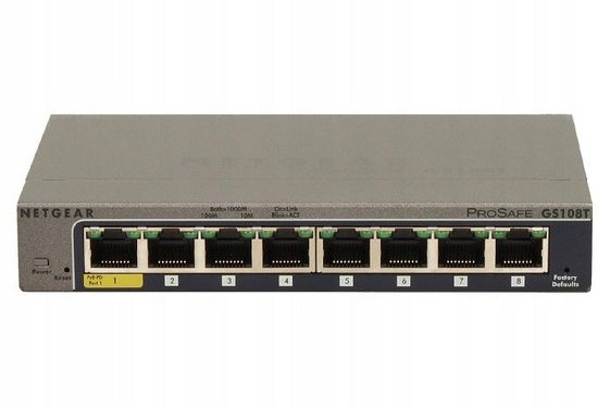 NETGEAR Przełącznik Smart GS108T 8x1Gb - GS108T-300PES