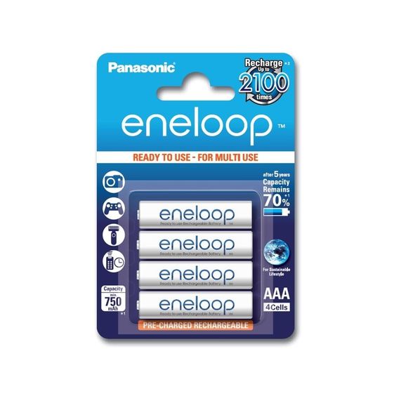PANASONIC ENELOOP AAA 750 mAh 2100 CYKLI 4SZT - 154014