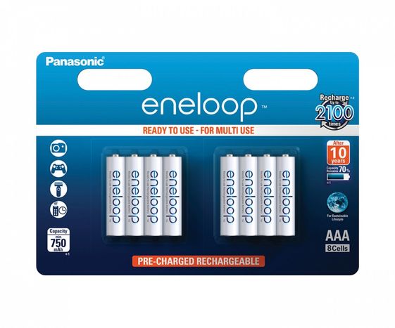 PANASONIC Akumulatory AAA 750 mAh 8 szt.  - 154015