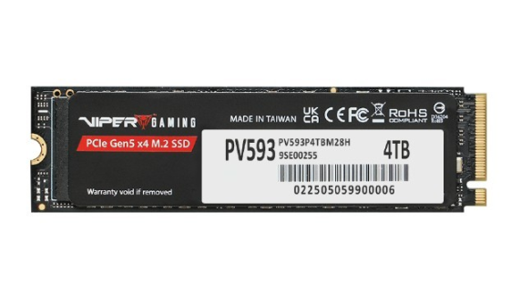 PATRIOT Dysk SSD 4TB VIPER PV593 M.2 2280 PCIe Gen5 x4 14000/13000MB/s  - PV593P4TBM28H