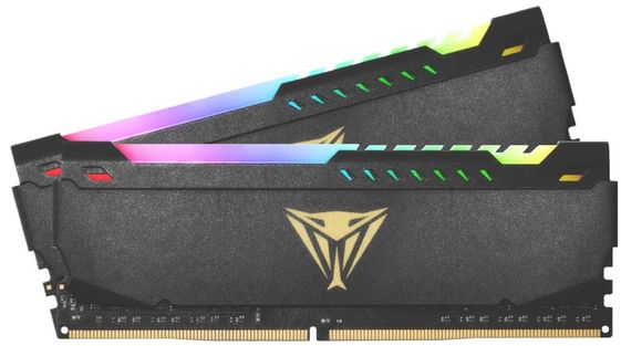 PATRIOT Pamięć DDR4 Viper RGB LED 16GB/3200(2*8GB) Black CL19 - PVSR416G320C8K