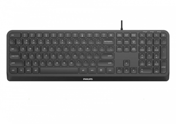 Klawiatura Philips SPK6207B Wired Keyboard US International Czarna - SPK6207B/00