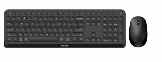 PHILIPS Zestaw klawiatura + mysz SPT6407B Wireless Combo Black - US International   - SPT6407B/00