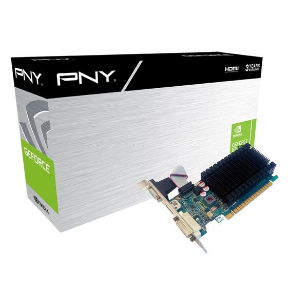 PNY Karta graficzna GeForce GT 710 1GB DDR3 64bit DVI/VGA/HDMI - GF710GTLH1GEPB