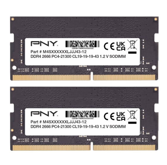 PNY Pamięć do notebooka 16GB DDR4 2666 2x8GB MN16GK2D42666  - MN16GK2D42666