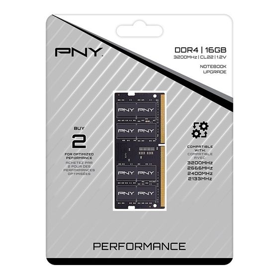 PNY Pamięć 16GB DDR4 3200MHz 25600 MN16GSD43200-TB  - MN16GSD43200-TB
