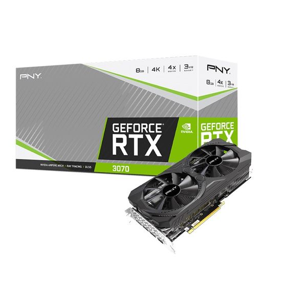 PNY Karta graficzna GeForce RTX 3070 8GB DUAL FAN - VCG30708DFM-SB