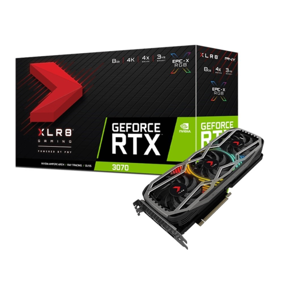 PNY Karta graficzna GeForce RTX 3070 8GB XLR8 EPIC-X RGB LHR VCG30708LTFXP-SB - VCG30708LTFXP-SB