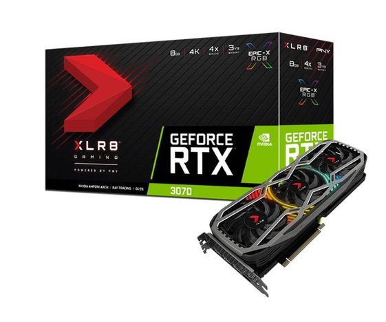 PNY Karta graficzna GeForce RTX 3070 8GB XLR8 TRIPLE FAN LHR - VCG30708LTFXPPB