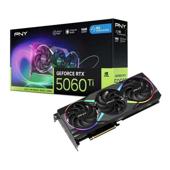 PNY Karta graficzna GeForce RTX 5060 Ti 16GB RGB VCG5060T16TFXXPB1-O - VCG5060T16TFXXPB1-O