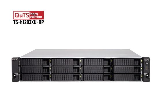 QNAP Serwer NAS TS-h1283XU-RP-E2136-32G QuTS hero Xeon E-2136 6C  - TS-h1283XU-RP-E2136-32G