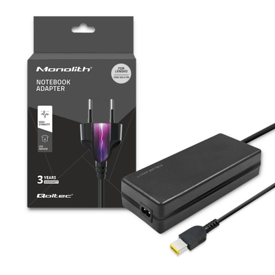QOLTEC Zasilacz do Lenovo 135W | 20V | 6.75A | slim tip+pin | +kabel  zasilający  - 51031