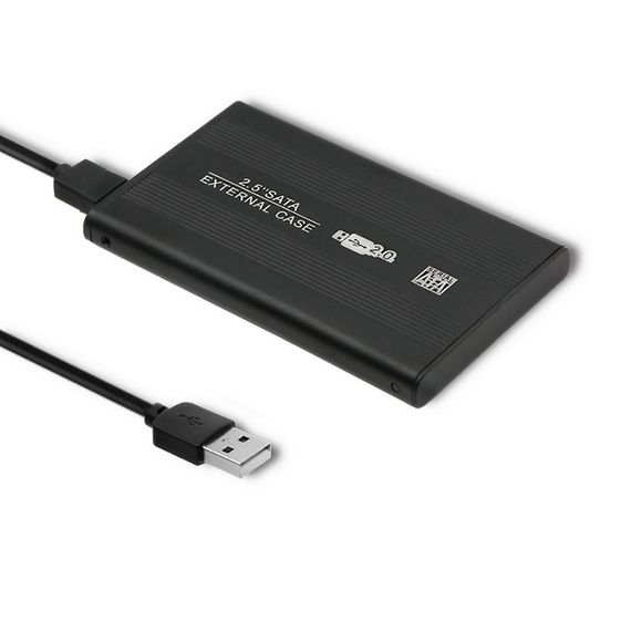 QOLTEC Obudowa/kieszeń aluminiowa do dysków HDD/SSD 2.5 SATA3 | USB 2.0| Czarny - 51856