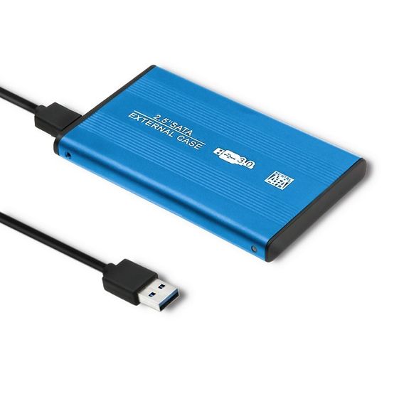 QOLTEC Obudowa na dysk HDD/SSD 2.5 cala SATA3 | USB 3.0 | Niebieska - 51859