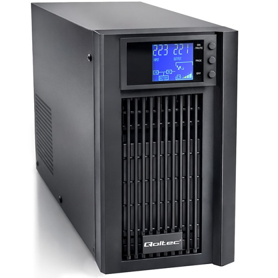 QOLTEC Zasilacz awaryjny UPS Pure Sine Wave | 3kVA | 2400W | AVR | LCD |Czysty Sinus  - 52642