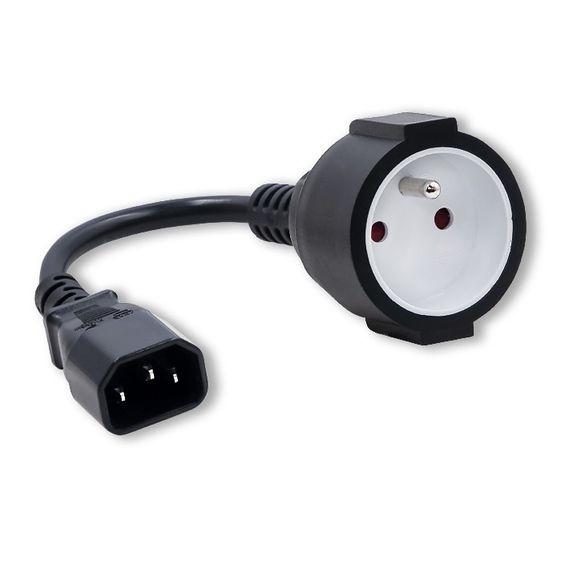 QOLTEC Adapter IEC 320 C14 / FRENCH | 0.15m  - 53907