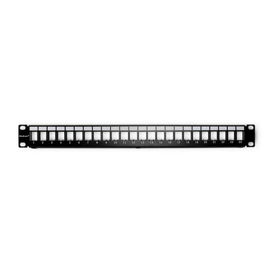 QOLTEC Patch panel RACK | 24 porty | UTP blank | Czarny  - 54479